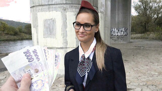 Stewardess Gets Cash for Sex