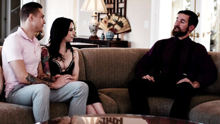 Big boobs gold digger pounded by her Boyfriend & his huge dick step dad