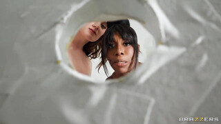 BRAZZERS Gas Station Glory Hole Sex with Aria Kai, Ebony Mystique