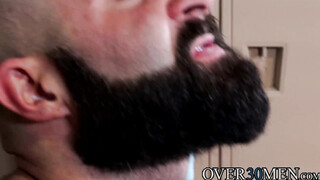 Muscled dude Gustav Netto bonds sexually with a gym buddy in the locker room