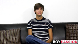 Fresh homo Jayson Steel interviewed before jacking off