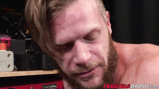 Brian Bonds tied up & ravaged bareback in BDSM encounter