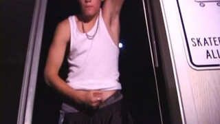 Exhibitionist Lance Jerking Off Outside