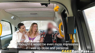 I joined sexy Emily Pink & Mellany Lapiedra at the back of the cab for a nasty
