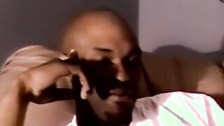 Amateur black dude strips & jacks off his raging meat