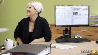 LOAN4K. Buxxom Babe Got Off While Asking For A Loan For Her Business