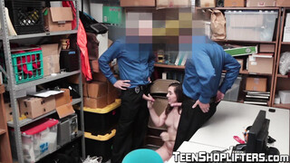 SHOPLYFTER Handsome Sexy crook double teamed by two huge dick cops