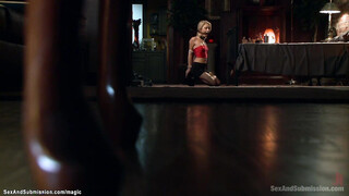 Bound in ball & suspended anal fucked