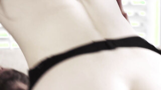 Young sexy girl in stockings Evelyn Clair enjoys doggy style