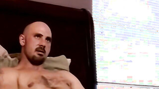 Bald stud gets a helping hand from a mature gay weirdo