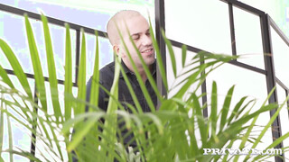 Blonde enjoys ass pumping while cuck hubby watches