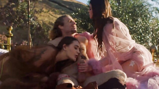 Nymphs Kylie & Sera succumb to Michael's charms