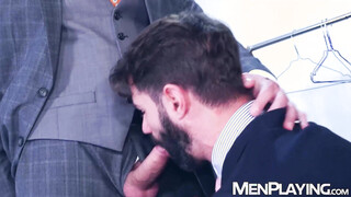 Suited Dani Robles tests new model D Dan with intense assfucking