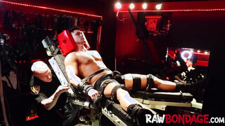 Willing sub gets into a bondage & endure pain for pleasure