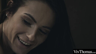 lesbian strips her GF out of her hot lingerie & eats her cunt