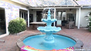 Little Bailey petite whore sucks off meat