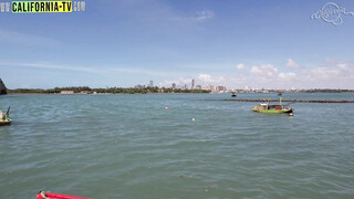 lesbos venture naked into paradisiacal places in Brazil