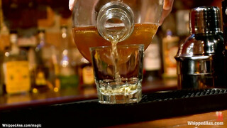 Hijacked hottie whipped & buttplugged