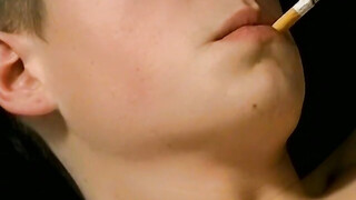 Stunning Jeremiah Johnson shoots load to his cigarette pack after jacking & su