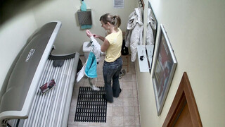 Czech Teen in Public Solarium