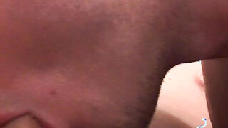 Smoking twink spreads wide for his frat buddys shaft