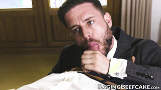 Classy businessmen Manuel Reyes & Zac Johnson bareback