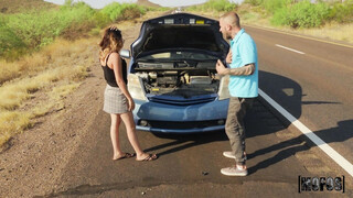 MOFOS Callie Jacobs's car has broke down so she paid with her tight cunt to Scott Nails