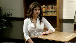 Big Breasted MILF teacher whips schoolgirl