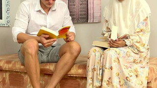 He had a Spanish lesson with a horny mulatto in a hijab