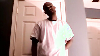 Charming ebony amateur blasting out a huge wave of spunk