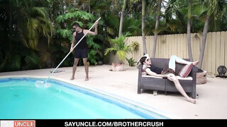 BrotherCrush - Sucking Off My Step Bro by The Pool