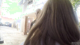 Sexy hottie with glasses gets ravaged by a big black cock