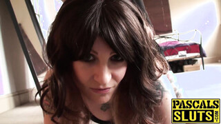 Hardcore British babe riding rough meat for cum in mouth