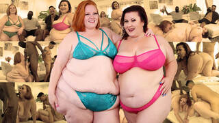 BBWs Julie Redhead n Lady Lynn Bang Two Lucky Fans