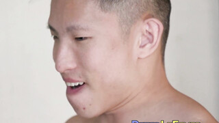 Asian hunk fucks his Asian jock friend while blindfolded