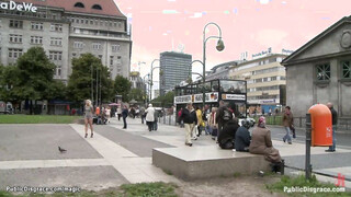 German blonde group public screwed