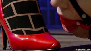 Bound lesbian ass pumping doggy screwed