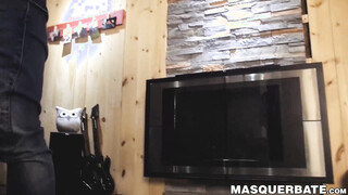 Handsome Zack Lemec makes his meat harder through wanking