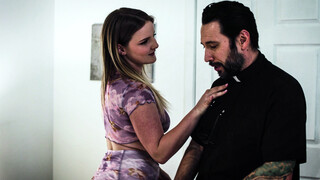 Horny mature priest gives in to temptation of big ass chubby teen