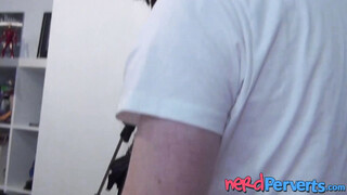 Redhead chick gives oral to fake producers fat cock