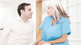 Old & Grey Doctor Enjoys Her Much Younger Client's Company