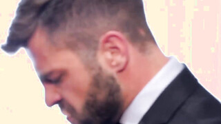 Sexy stud in classy jacket slamming coworkers tight booty