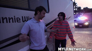 Officer Joshua Lewis licks twat in a hardcore threesome session with sexy Gal Ri