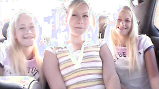 Milton twins go lesbo with blonde teen