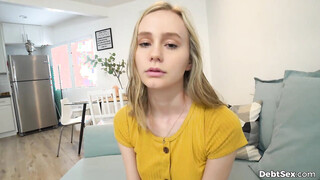 POV black dick for Skinny Blonde who can't Pay Loans!