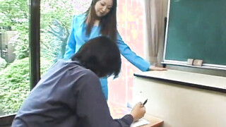 Asian prof babe blows college girl
