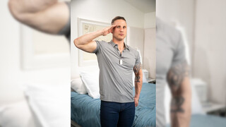 Military studs engage in steamy sodomy before being caught.