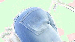 Blonde Honey almost throws up during cumshot