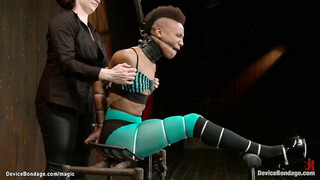 Ebony in split suspension caned