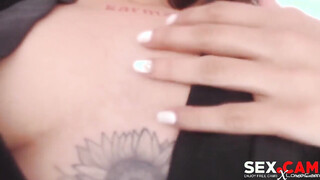 Close up Teasing horny Latin